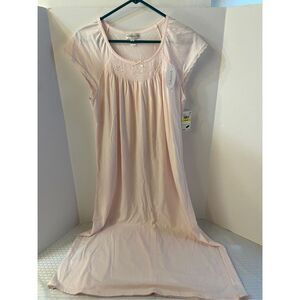 Miss Elaine gown pajama medium M new $60 Pink Silky Knit Exclusive